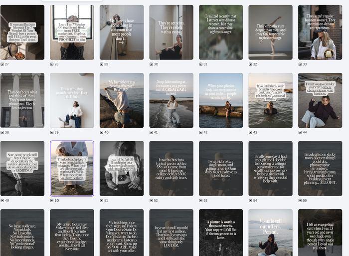 Example of a cohesively branded Instagram grid.